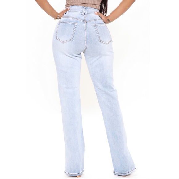 Fashion Nova Split Hem Stretch Jeans 1 - Picture 3 of 6